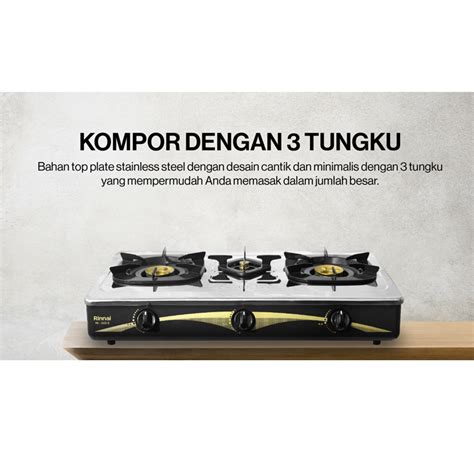 Jual Rinnai Kompor Gas 3 Tungku RI603E Wahana Superstore