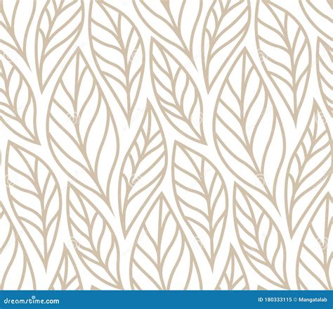 Vector Leaf Seamless Pattern Abstract Leaves Texture Stock Vector Illustration Of Element