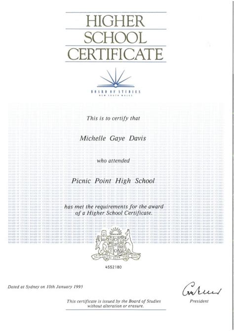 Higher school certificate