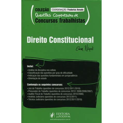 Livro Direito Constitucional Coleção Questões Comentadas de