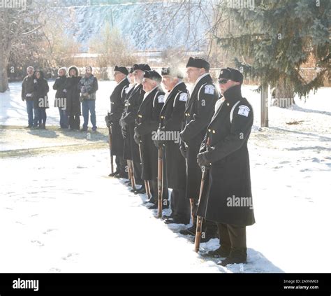 Honor Guard Standing Proudly At The East Helena Veterans Day Ceremony