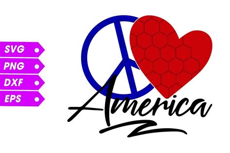 Peace Love America 4th Of July Svg Graphic By Như Thuần Vi · Creative