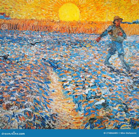 Sower At Sunset By Vincent Van Gogh Editorial Image