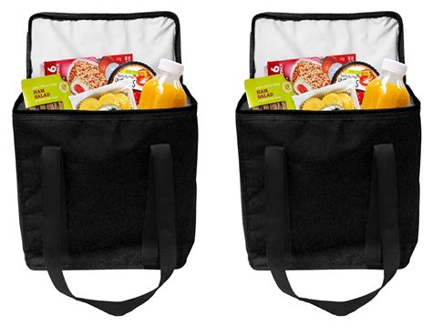 Insulated Grocery Bags Reusable Heavy Duty Nylon Thermal Cooler Tote Leakproof With Zipper