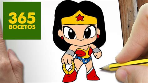 Dibujos Kawaii Wonder Woman Dibujos I Para Colorear