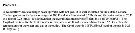 Solved Problem Counterflow Heat Exchanger A Counterflow Heat