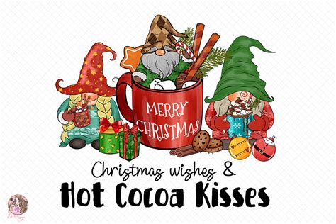 Christmas Wishes And Hot Cocoa Kisses Graphic By Hello Magic · Creative Fabrica