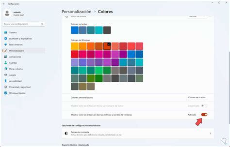 Cómo cambiar el Color de las Ventanas en Windows 11 Solvetic