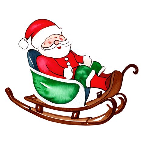 Santa Claus Riding A Sleigh Pulled By Reindeer Creative Fabrica