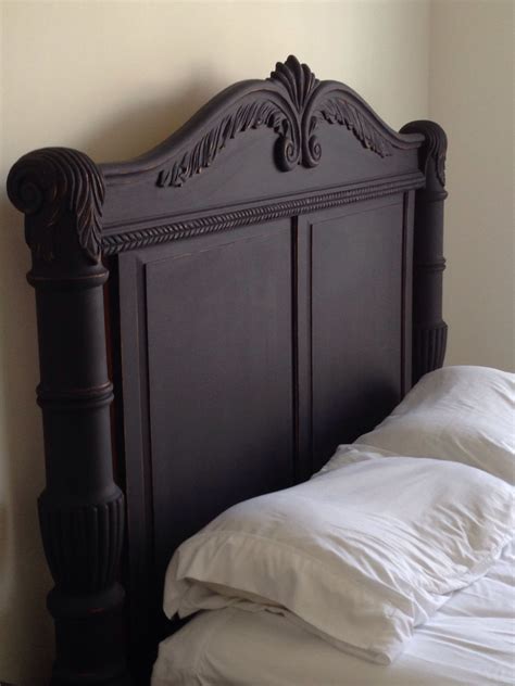 Chalk Painted Headboard Painted Wood Headboard Black Headboard