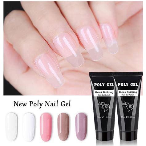 Cheap 30g Uv Poly Gel Crystal Extension Builder Polygel Nail Art Gel