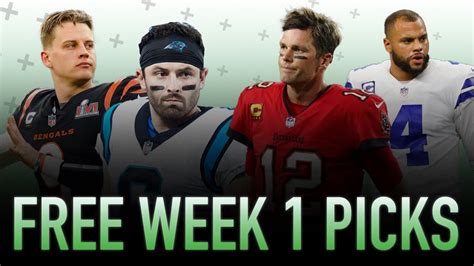 Free Nfl Picks And Predictions Week 1 Nfl Free Picks Today The Lines 225 Youtube