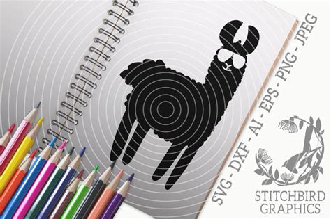 Llama 2 SVG Silhouette Studio Cricut Eps Dxf AI PNG JPEG By