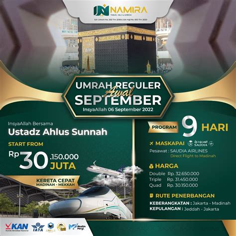 Umroh Reguler September Namira Travel