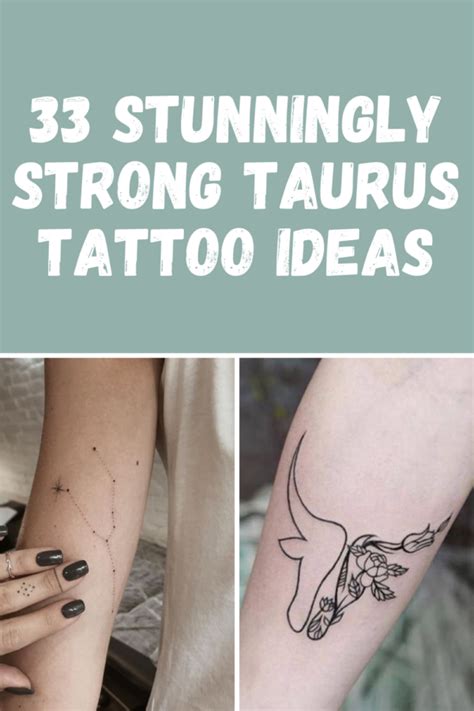 Stunningly Strong Taurus Tattoo Ideas Tattoo Glee