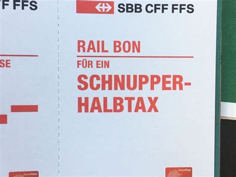 Gutschein F R Schnupper Halbtax Kaufen Auf Ricardo