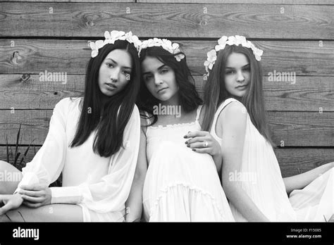 Three Beautiful Girls Stock Photo Alamy