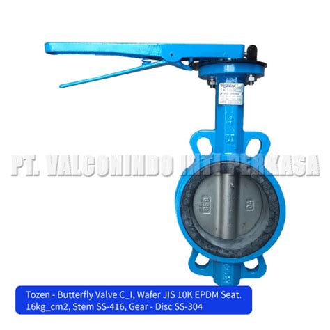 Tozen Butterfly Valve Valconindo Inti Perkasa