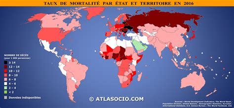 Carte Du Monde Taux De Mortalité