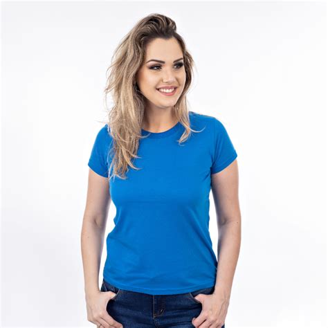 Camiseta feminina baby look 100 algodão 30 1 Penteado