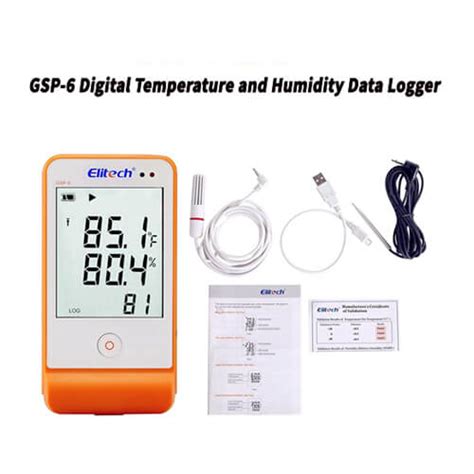 Elitech Temperature And Humidity Data Logger Gsp T R Trade Center