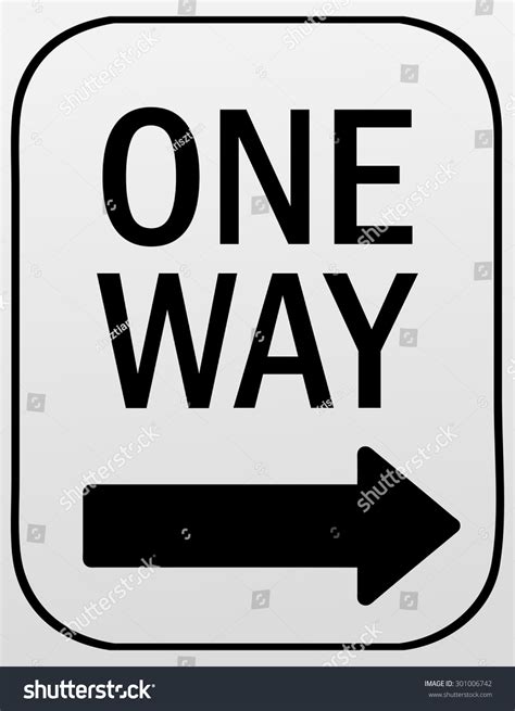 One Way Sign Vector Illustration 301006742 Shutterstock