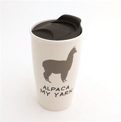 Alpaca Mug Ceramic Travel Mug Alpaca My Yarn T For Llama Lover