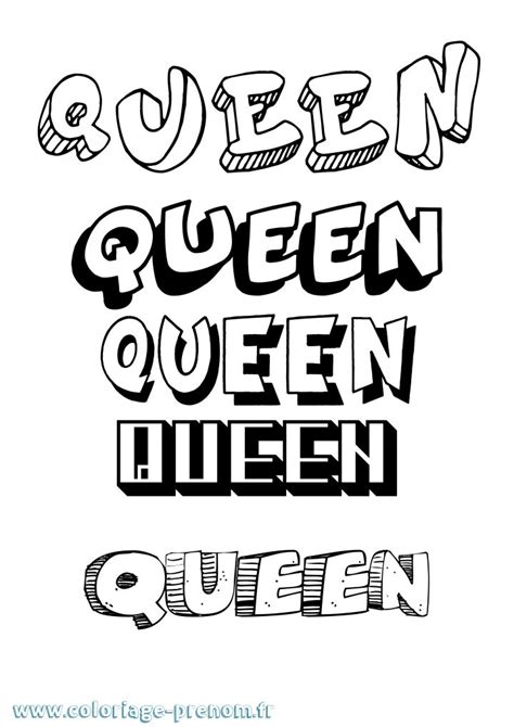 Coloriage Du Prénom Queen À Imprimer Ou Télécharger encequiconcerne