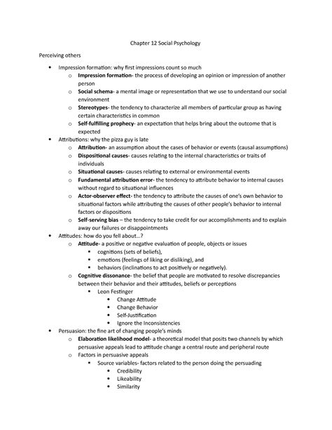 Chapter 12 Social Psychology Chapter 12 Social Psychology Perceiving