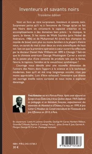 Inventeurs Et Savants Noirs De Yves Antoine Grand Format Livre