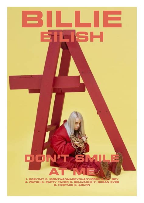 Dont Smile At Me Billie Eilish Album Poster Music Poster Design