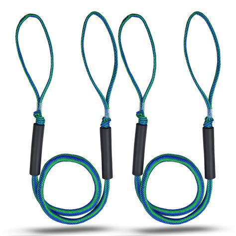 Buy Bungee Dock Line Mooring Rope For Boat 2Pack Stretchable Boat Dock