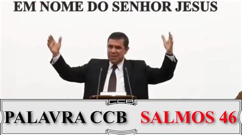 Culto Online CCB Palavra De Hoje Salmos 46 YouTube