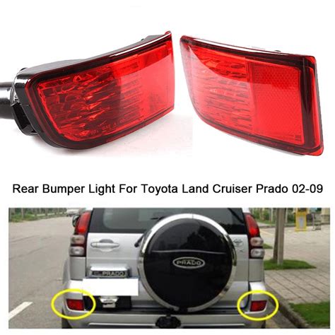 Rear Bumper Reflector Light For Toyota Land Cruiser Prado 120 Series