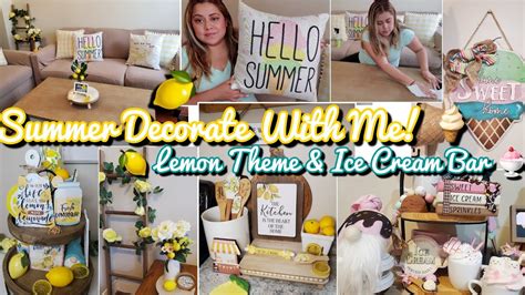 SUMMER DECORATE WITH ME LEMON DECOR ICE CREAM BAR 2023 YouTube