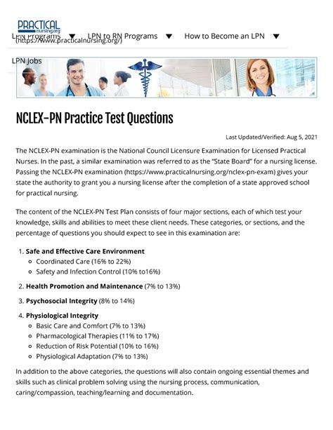 Nclex Practice Test Questions Guide Nclex Pn Practice Test