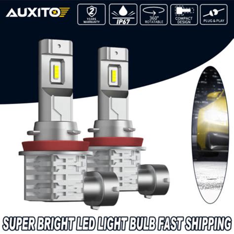 Pcs Auxito H H H Fog Light K White Super Bright Led Driving