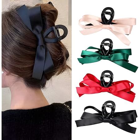 Amazon Wiwpar Large Chiffon Claw Clip Hair Bow Big Bows Hair Claw