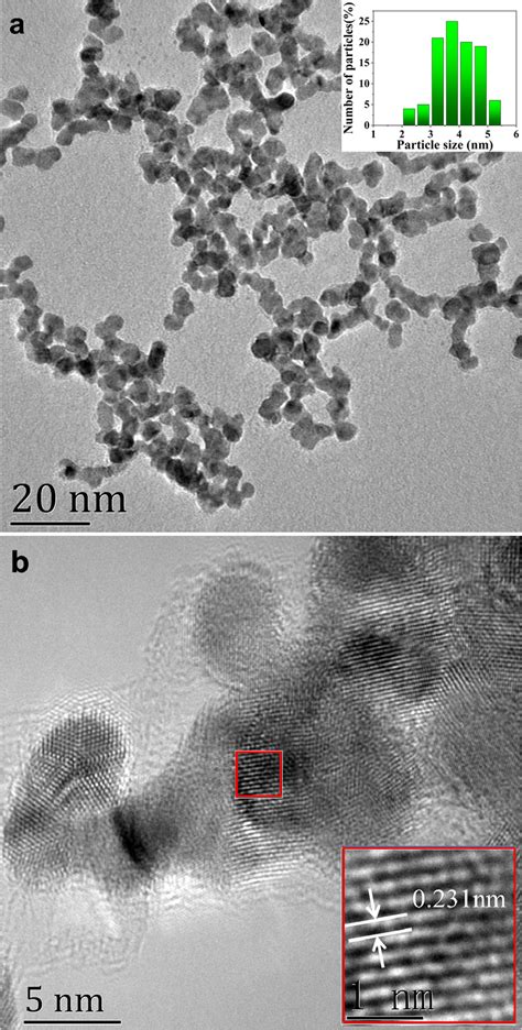 A Tem Image Of Aupt Nanoalloy Inset Shows The Particle Size And Size