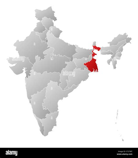 Map Of West Bengal Hi Res Stock Photography And Images Alamy