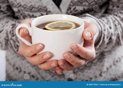 Mains Tenant Une Tasse De Thé Photo Stock Image 46877062