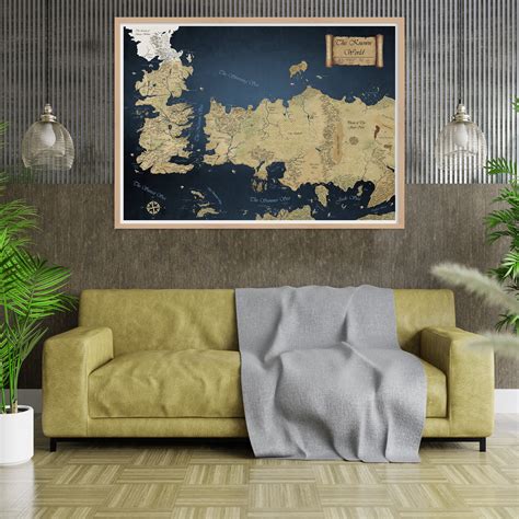 Game of Thrones Map Poster Print Art Wall Art for Living - Etsy