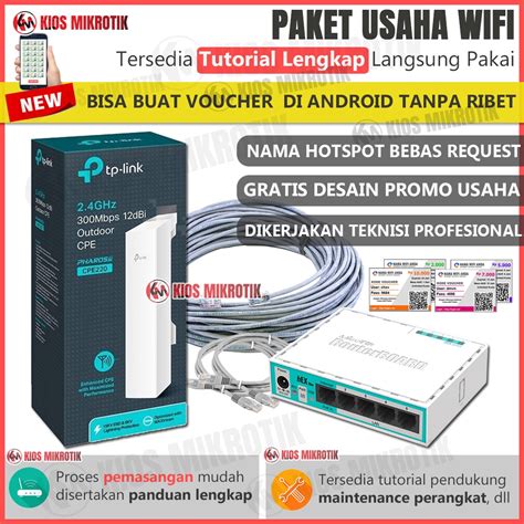 Jual Alat Usaha Wifi Hotspot Voucher Rt Rw Net Siap Pakai Full Setting