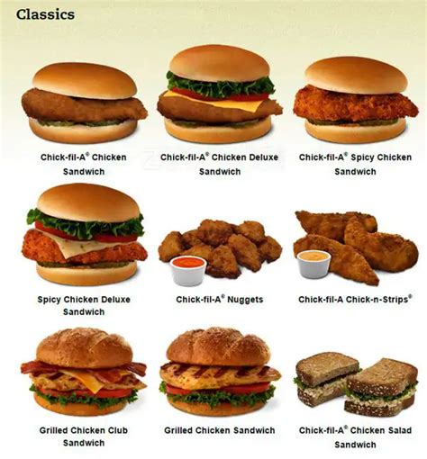 Chick Fil A Menu Menu For Chick Fil A Carmel Mountain San Diego