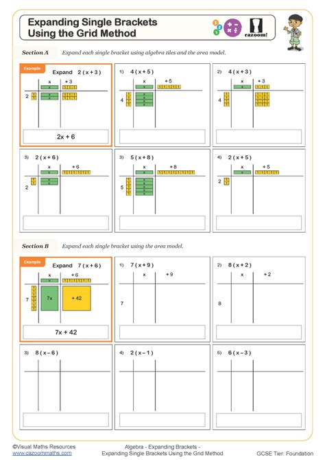 Expanding Single Brackets Worksheet Fun And Engaging Pdf Worksheets