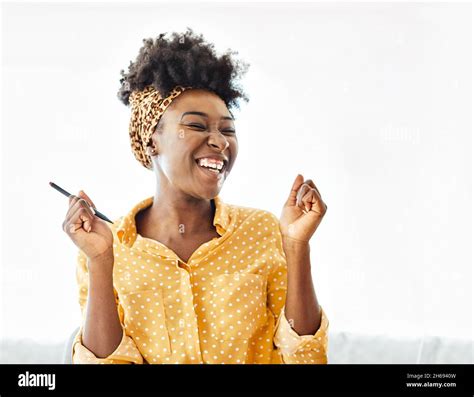 Young African American Black Girl Portrait Happy Laughing Beautiful