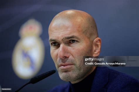 Zinedine Zidane Attends A Press Conference To Announce His News