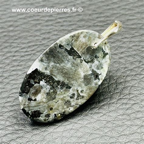 Pendentif en Larvikite de Norvége réf plv8 Cœur de Pierres