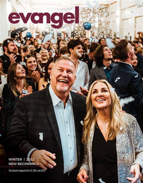 Evangel University Winter Evangel Magazine New Beginnings Page