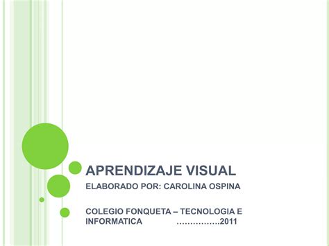 Aprendizaje Visual Diapositivas Ppt